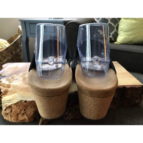 Birkenstock Papillio Namica  Wedge Slip on Sandals Size  8.5/39 in Black - Picture 4 of 9